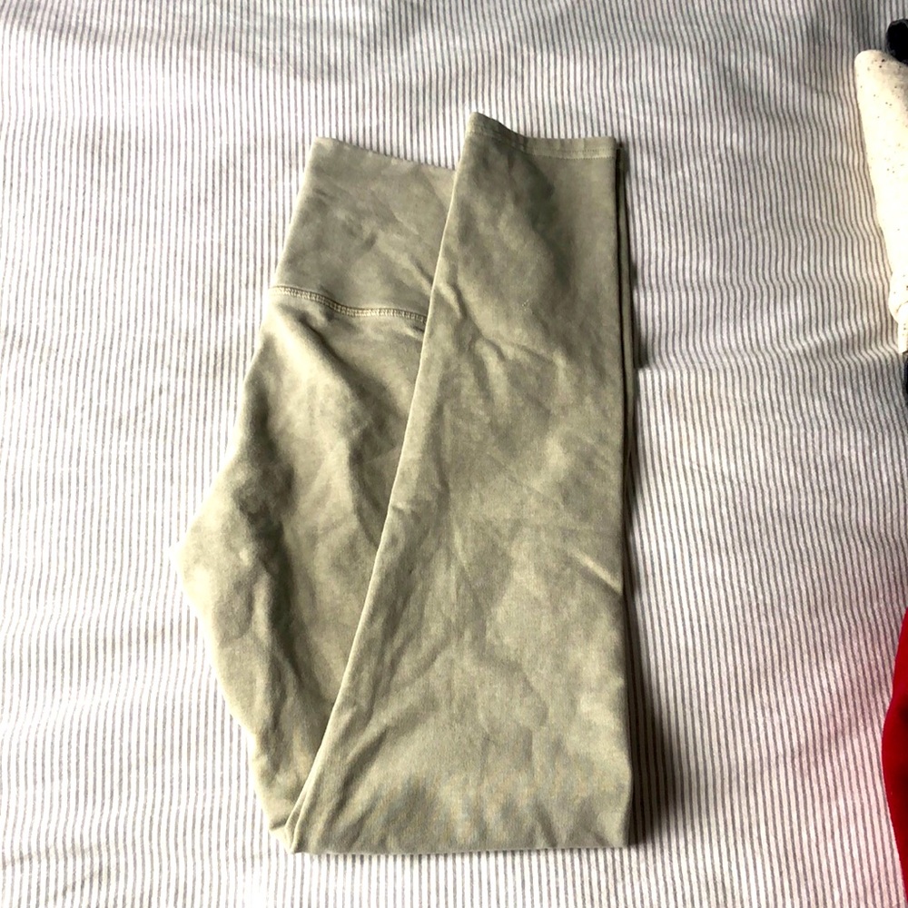 Tna green cotton leggings xs